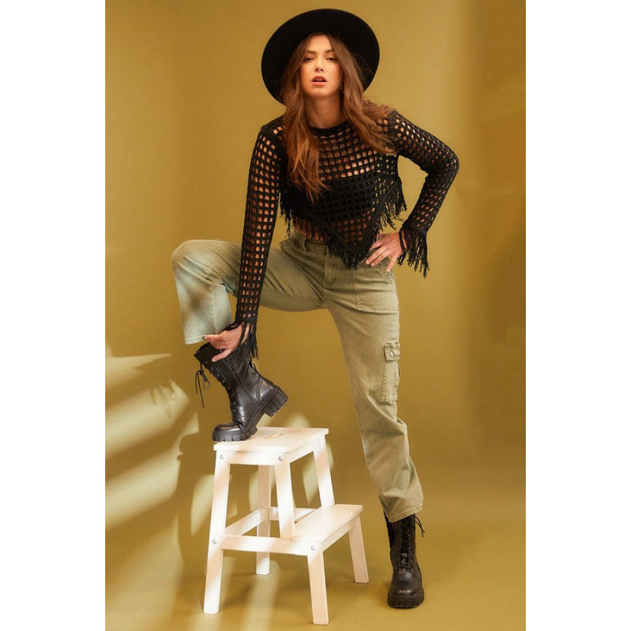 Annie Wear Straight Leg Jeans with Cargo Pockets Apparel and Accessories