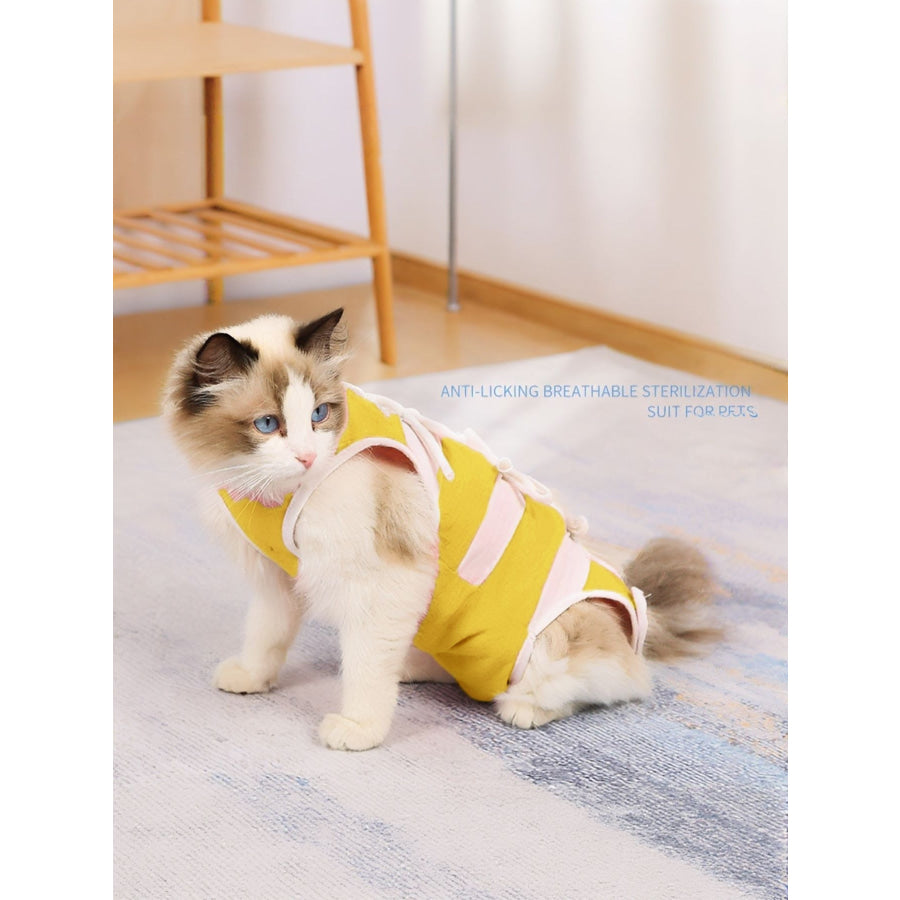 Anti-Lick Breathable Pet Neutering Suit Yellow / M Apparel and Accessories