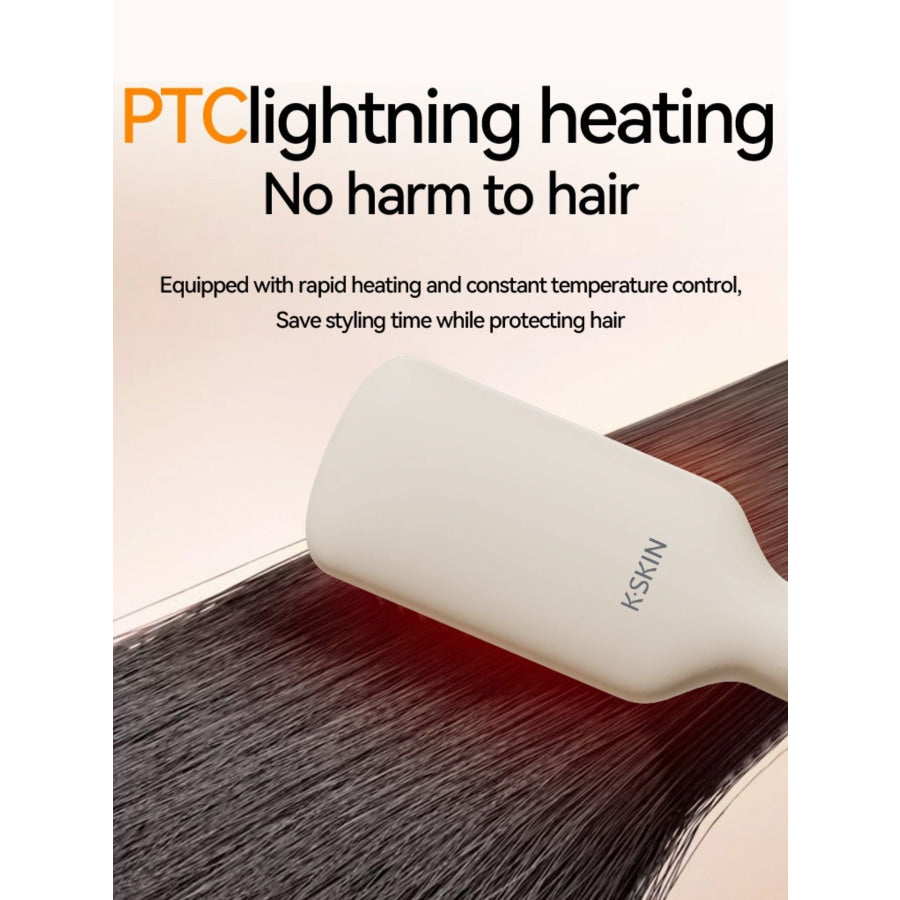 Anti-Scald Hair Straightening Comb White / ONESIZE Apparel and Accessories