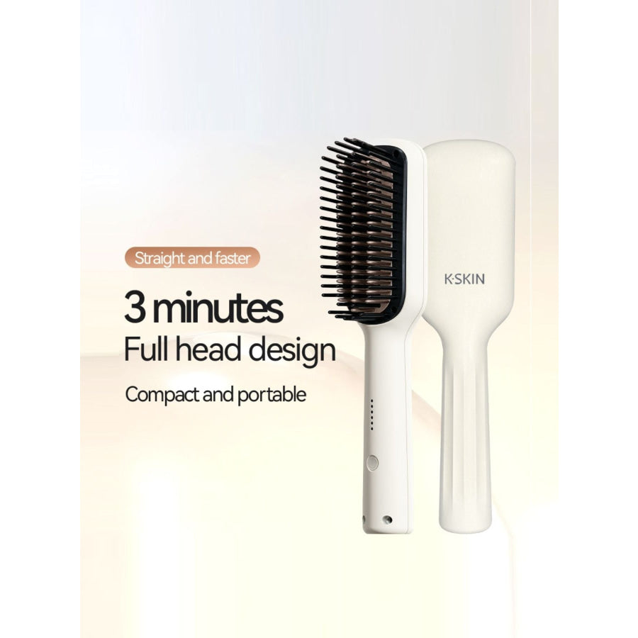 Anti-Scald Hair Straightening Comb White / ONESIZE Apparel and Accessories