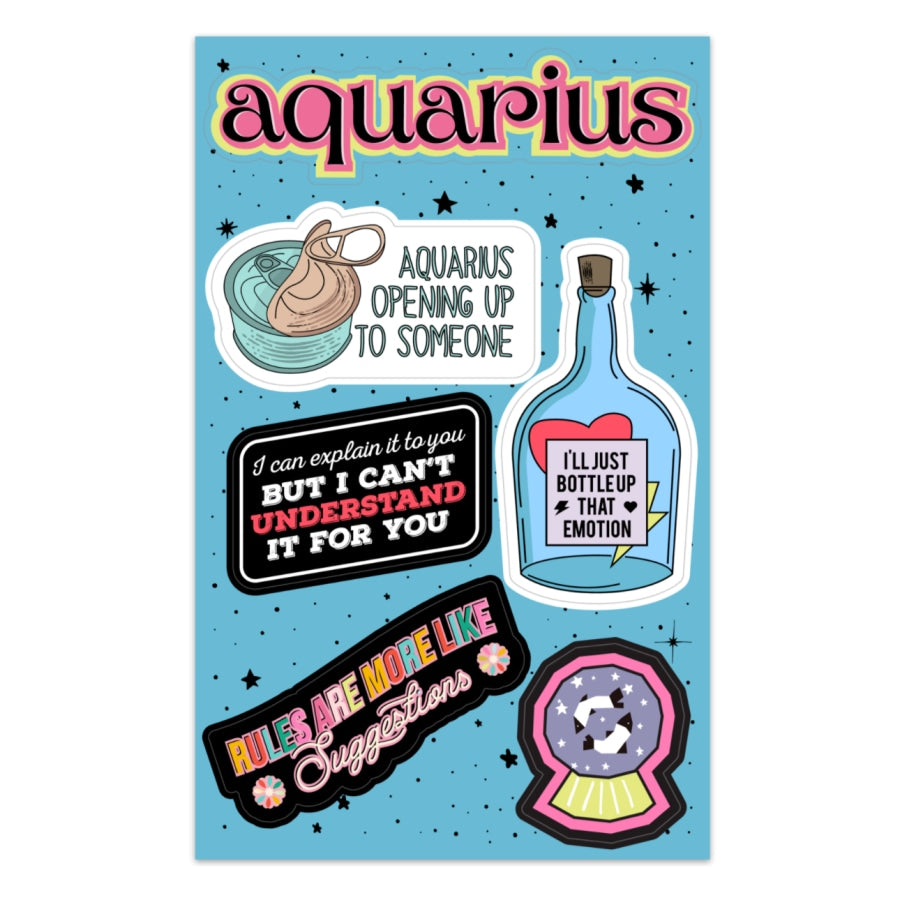 Aquarius Astrological Sticker Sheet sticker