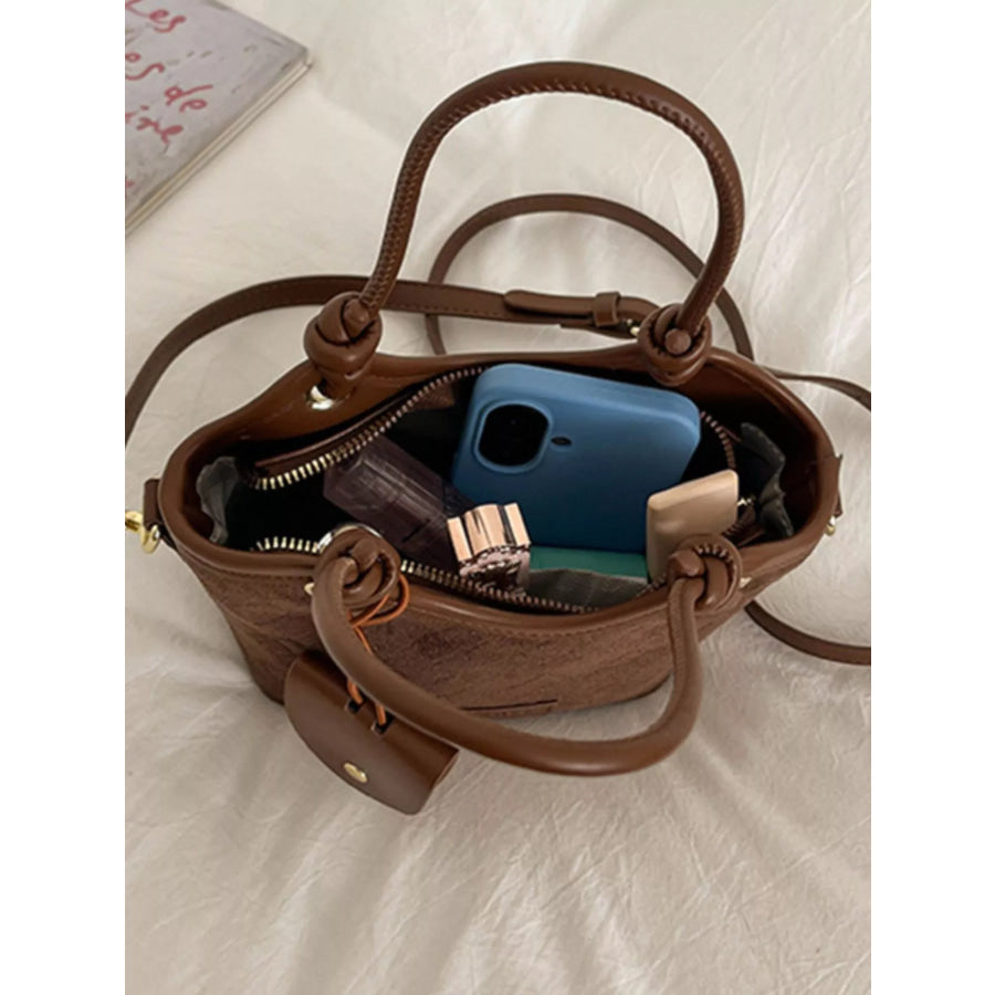 Argyle Pattern Crossbody Bag Brown / onesize Apparel and Accessories