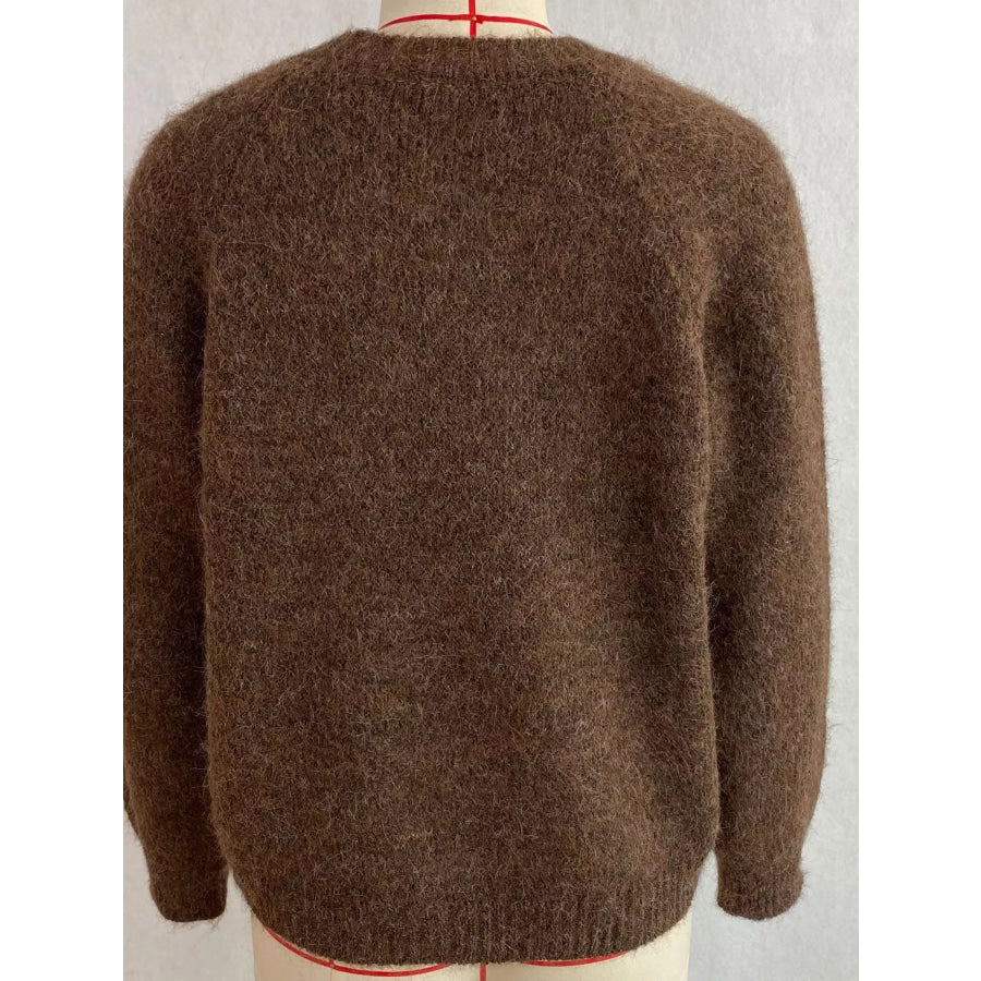 Argyle Pattern Raglan Sleeve Sweater Apparel and Accessories