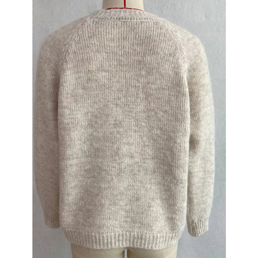 Argyle Pattern Raglan Sleeve Sweater Apparel and Accessories