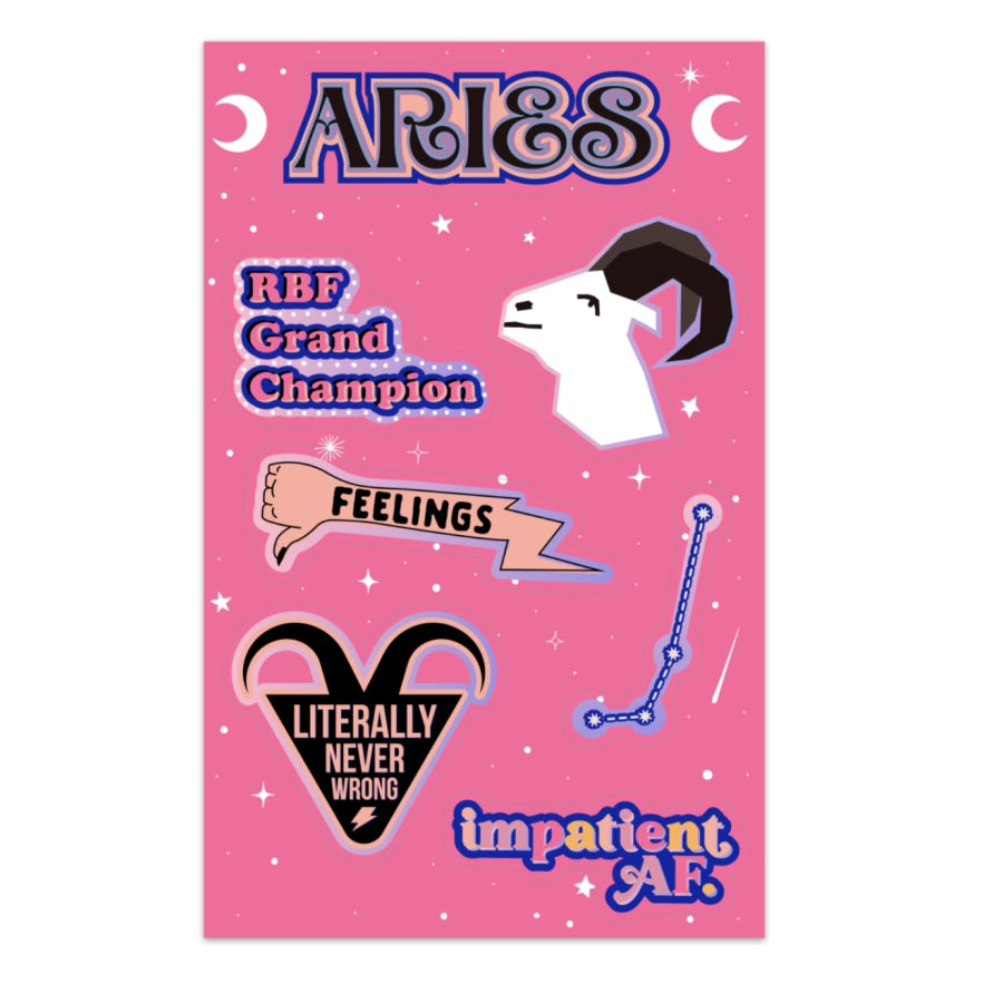 Aries Astrological Sticker Sheet sticker