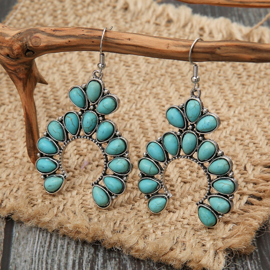 Artificial Turquoise Drop Earrings Turquoise / One Size