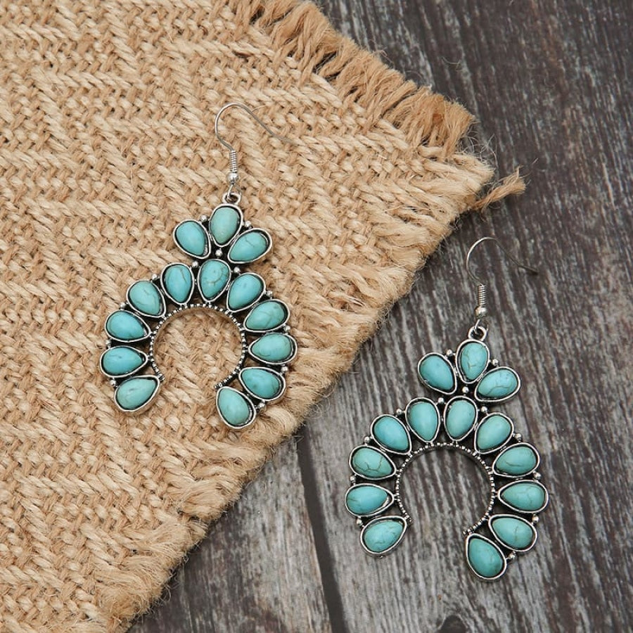 Artificial Turquoise Drop Earrings Turquoise / One Size