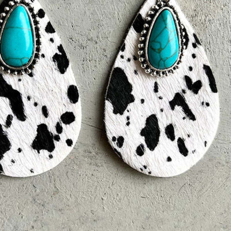 Artificial Turquoise Teardrop Earrings Apparel and Accessories