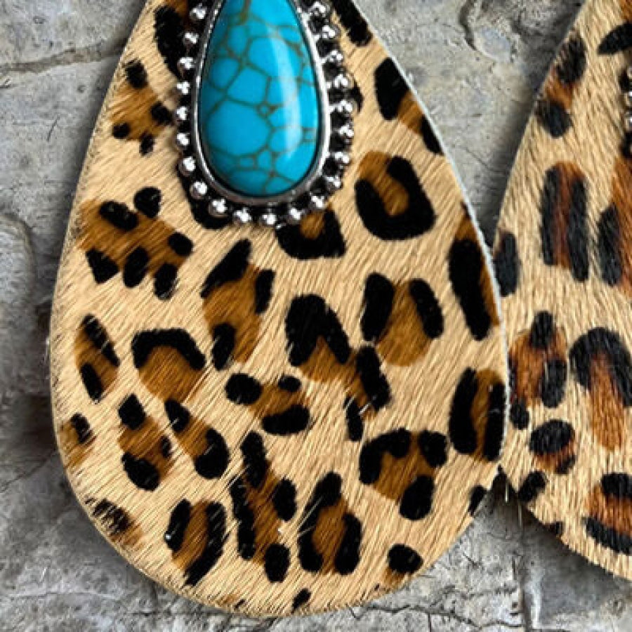 Artificial Turquoise Teardrop Earrings Apparel and Accessories