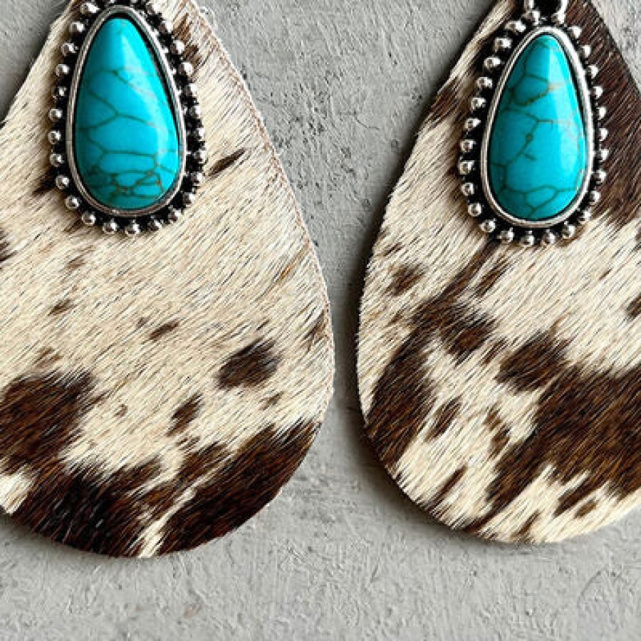 Artificial Turquoise Teardrop Earrings Apparel and Accessories