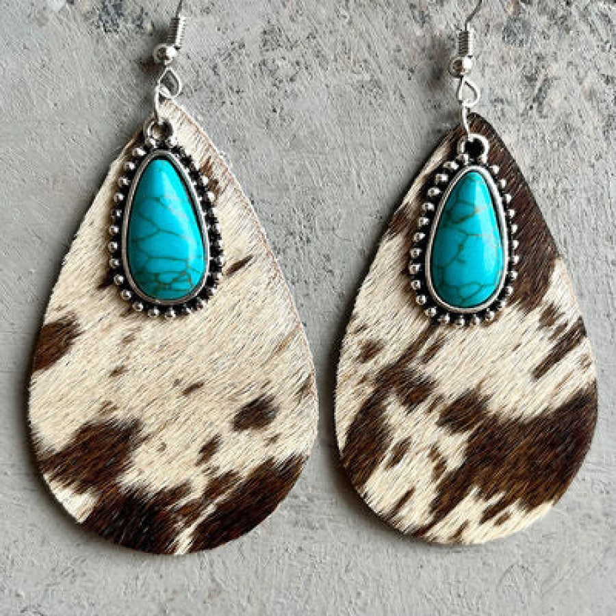 Artificial Turquoise Teardrop Earrings Apparel and Accessories