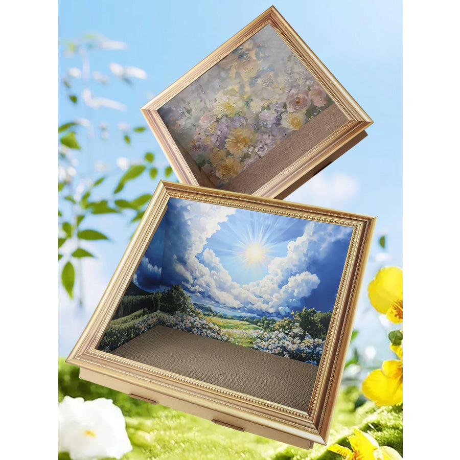 Artistic Frame Cat Scratcher Nest Flower / ONESIZE Apparel and Accessories