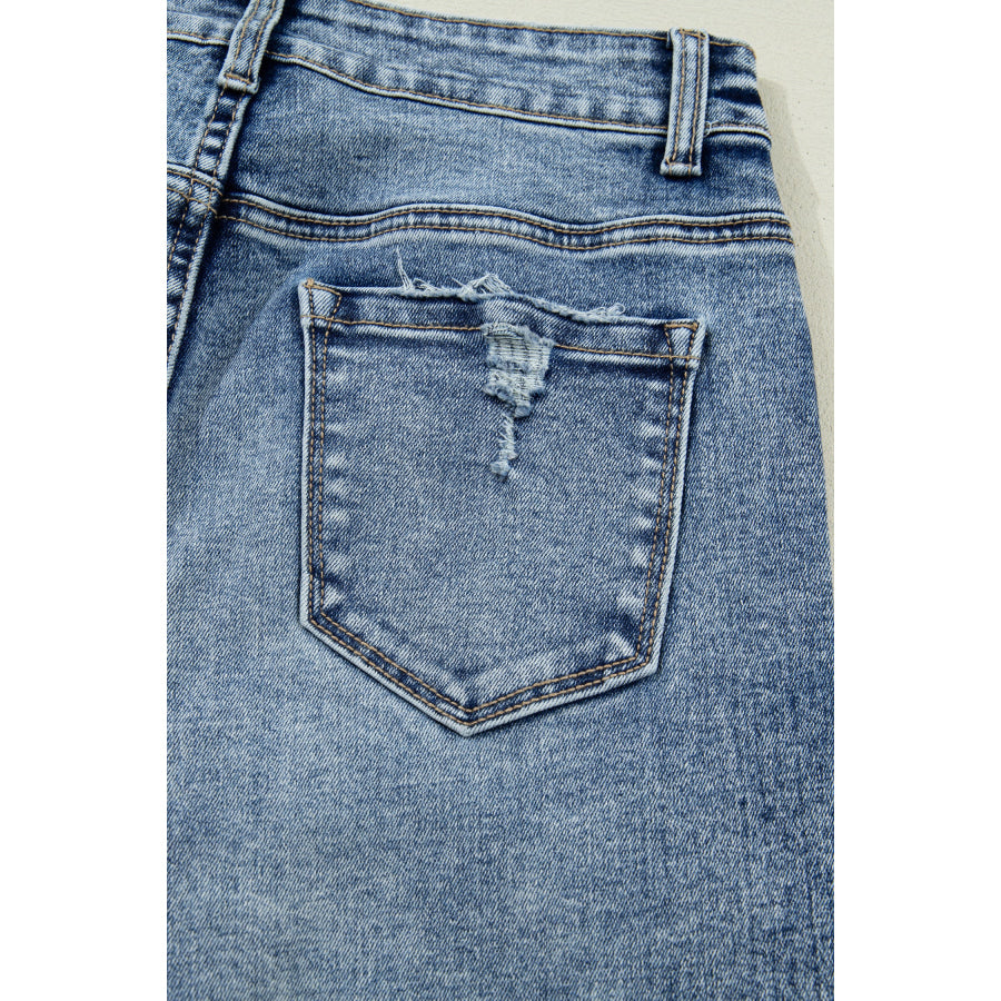 Ashleigh Blue Cuffed Straight Loose Jeans Bottoms/Jeans