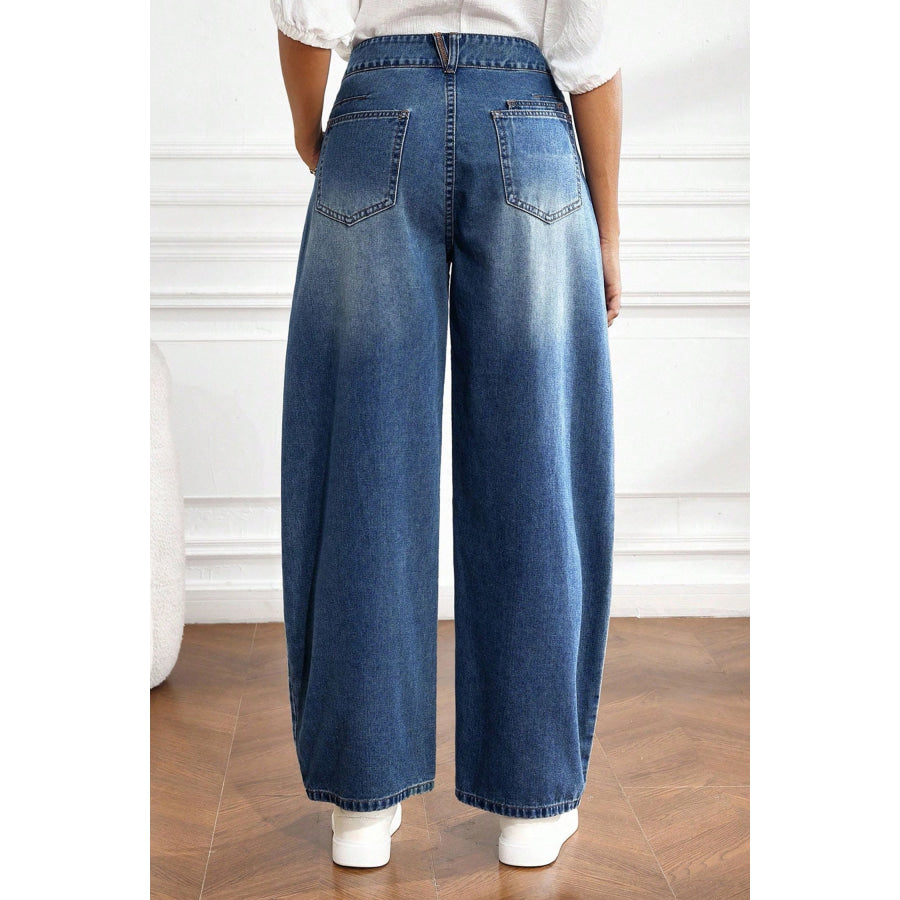 Ashleigh Blue Curved-Knife Ankle-Length Casual Jeans Bottoms/Jeans