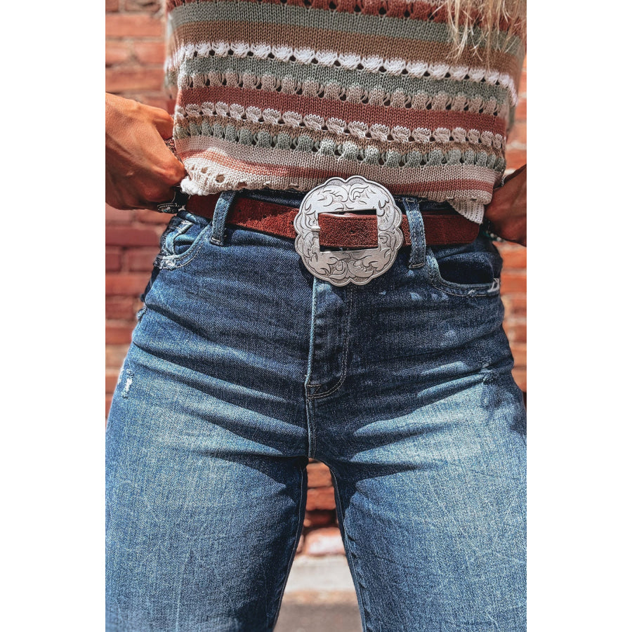 Ashleigh Blue High Waist Frayed Hem Flare Jeans Bottoms/Jeans