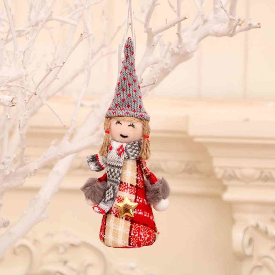 Assorted 2-Piece Christmas Doll Hanging Widgets Style D / One Size