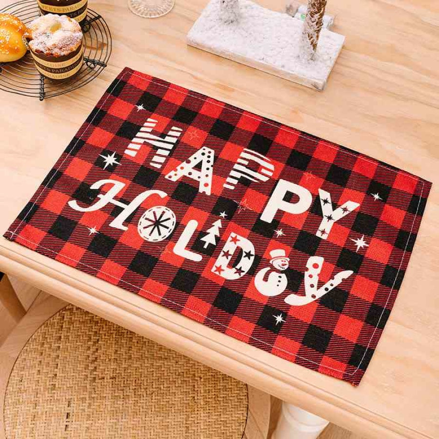 Assorted 2-Piece Plaid Placemats Clothing