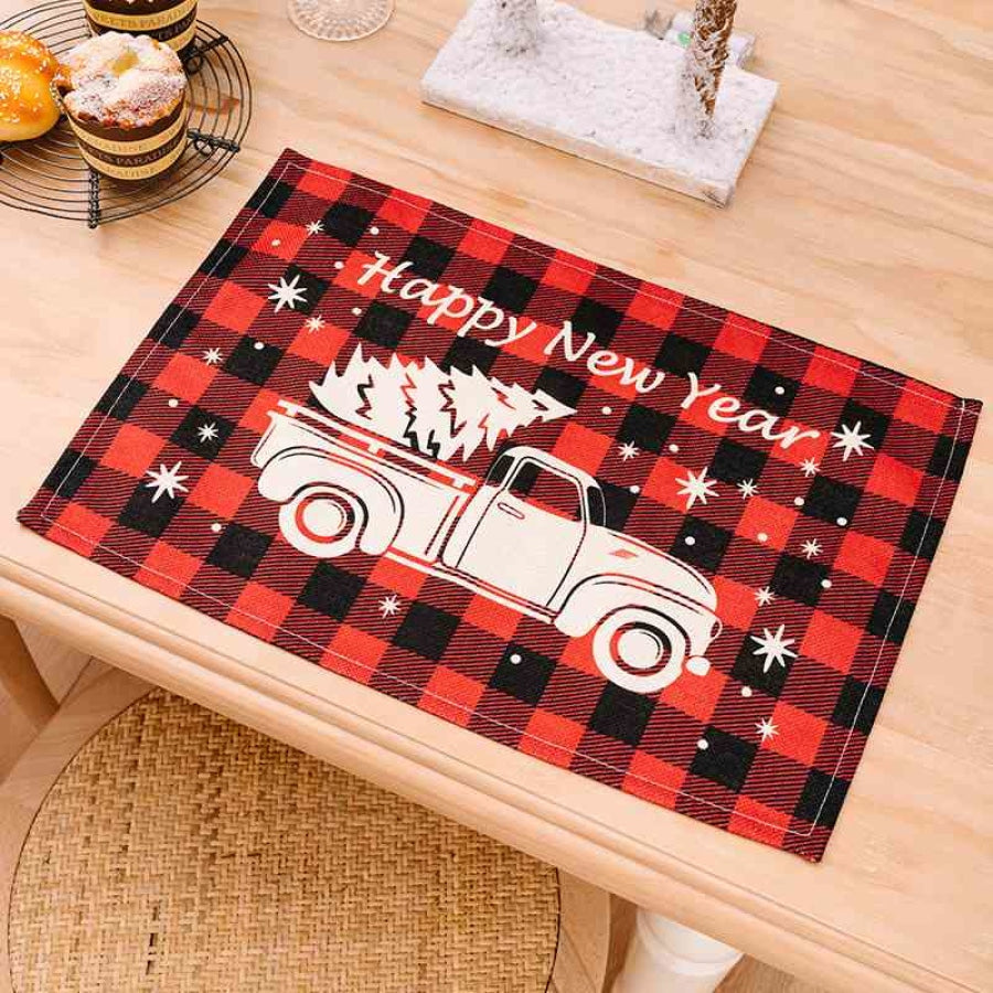 Assorted 2-Piece Plaid Placemats Clothing