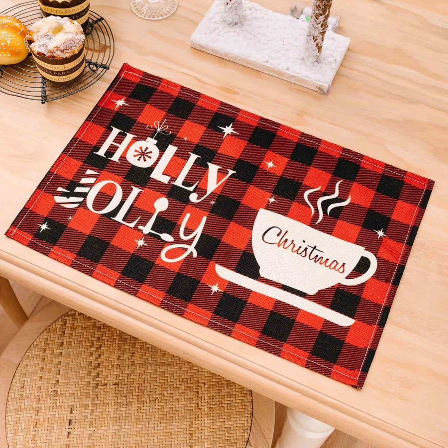 Assorted 2-Piece Plaid Placemats Clothing