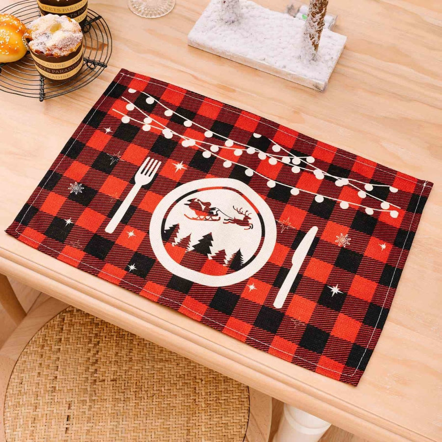 Assorted 2-Piece Plaid Placemats Clothing