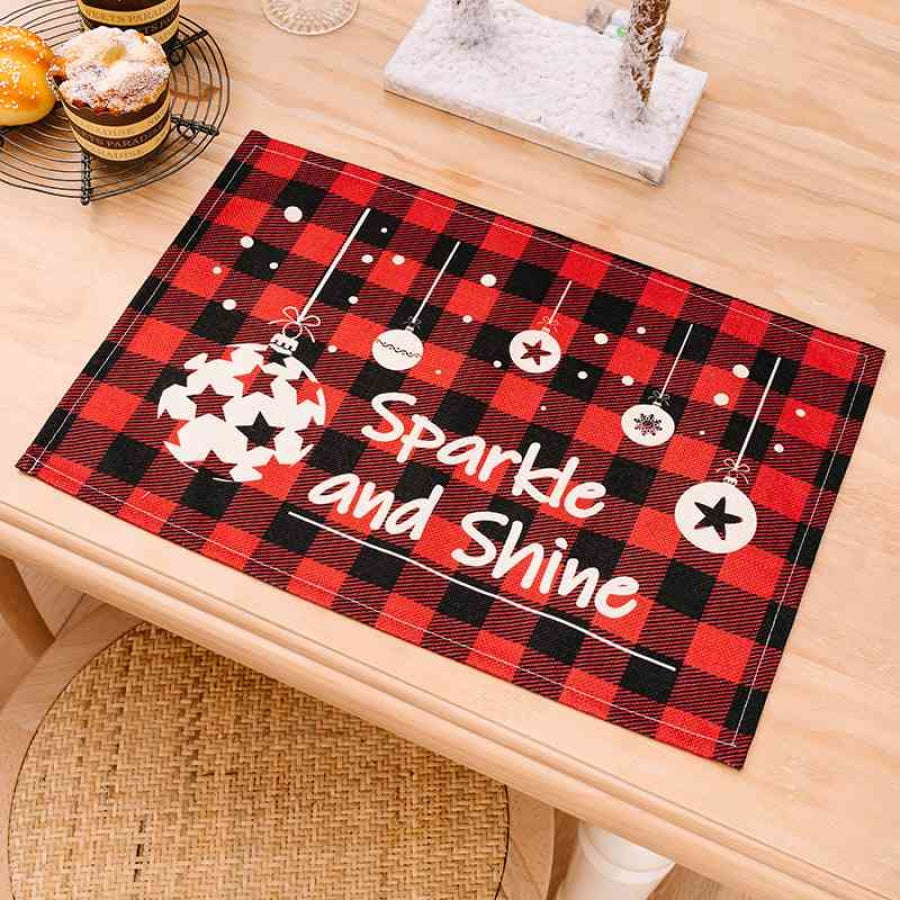 Assorted 2-Piece Plaid Placemats Style C / One Size Clothing