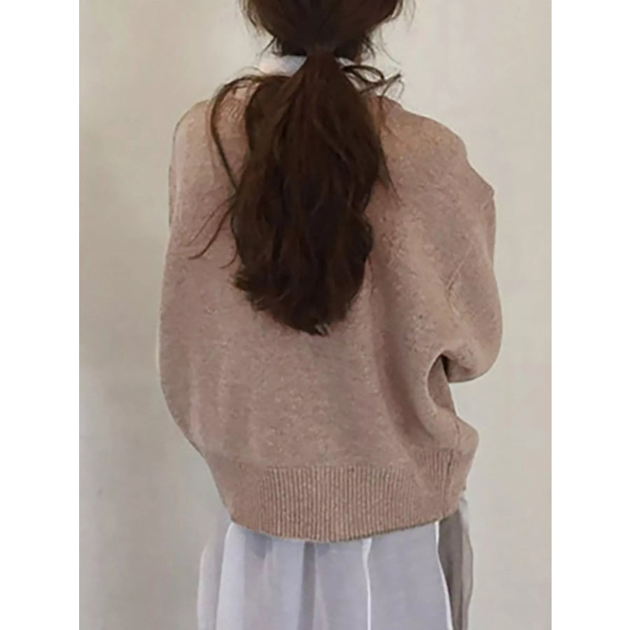 Asymmetric Button-Down Sweater Apparel and Accessories