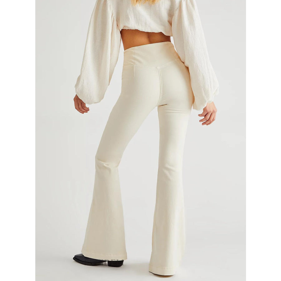 Asymmetric Waist Flare Jeans Apparel and Accessories