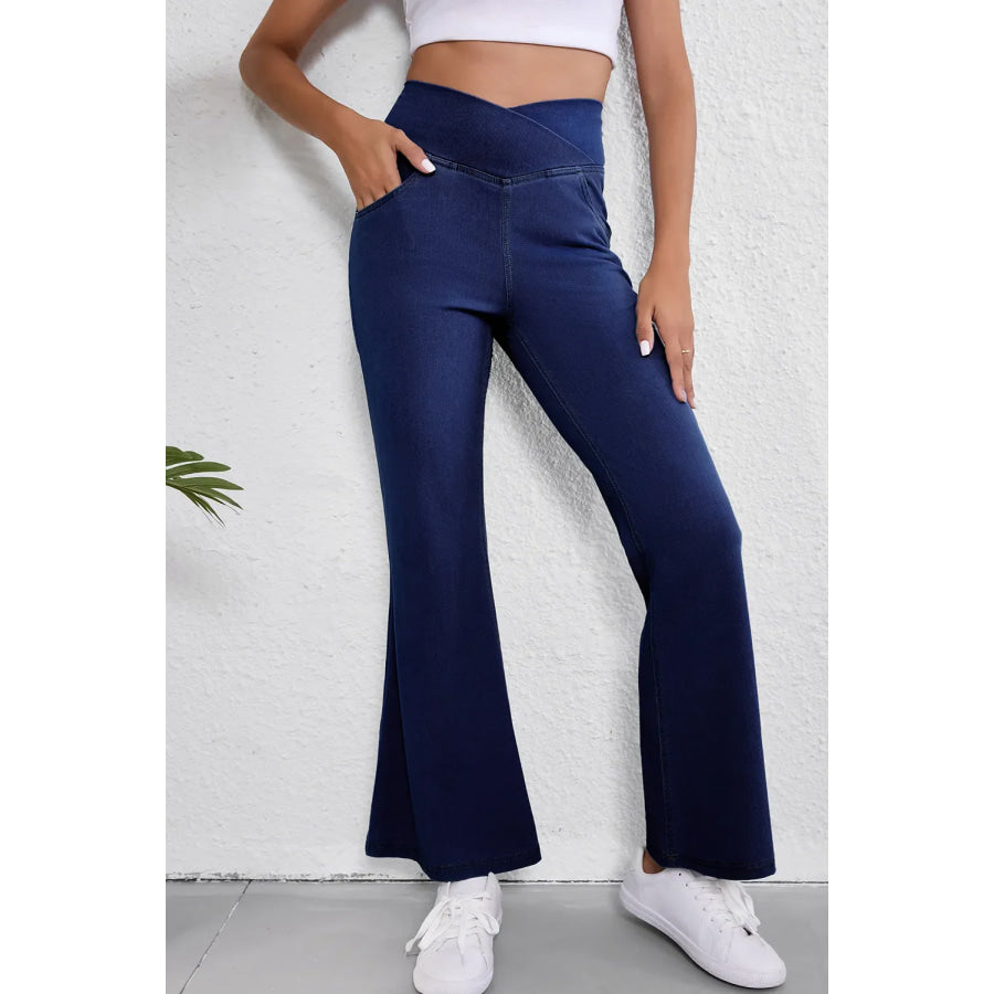 Asymmetric Waist Flare Jeans Medium / S Apparel and Accessories