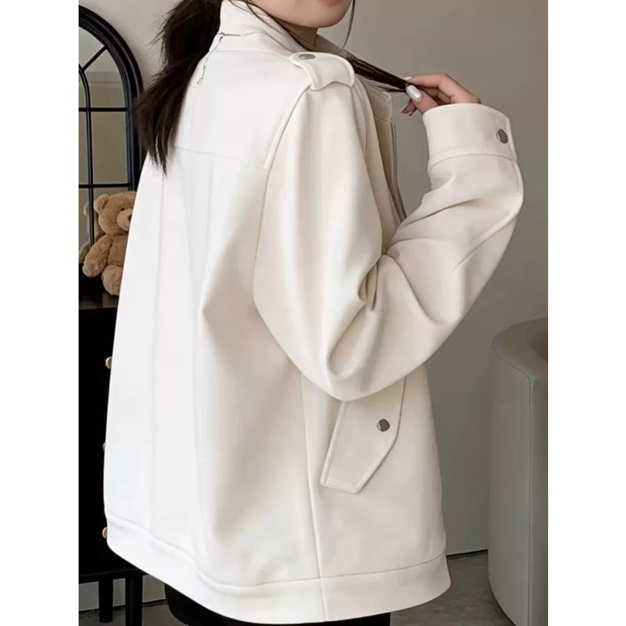 Asymmetric Zip Up Jacket Apparel and Accessories