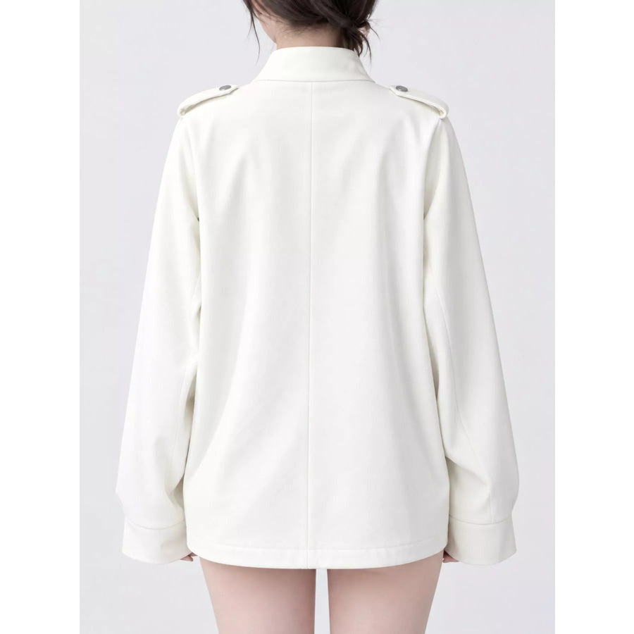 Asymmetric Zip-Up Moto-Style Jacket Apparel and Accessories