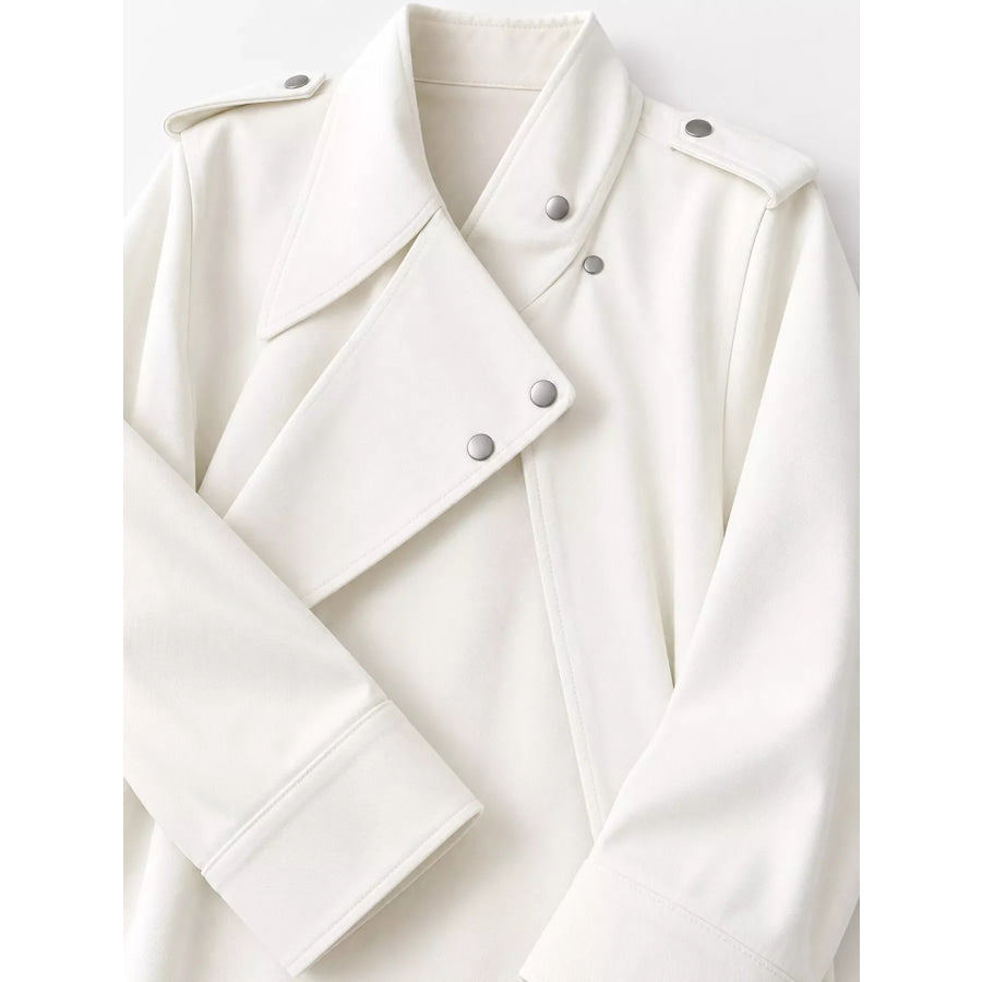 Asymmetric Zip-Up Moto-Style Jacket Apparel and Accessories