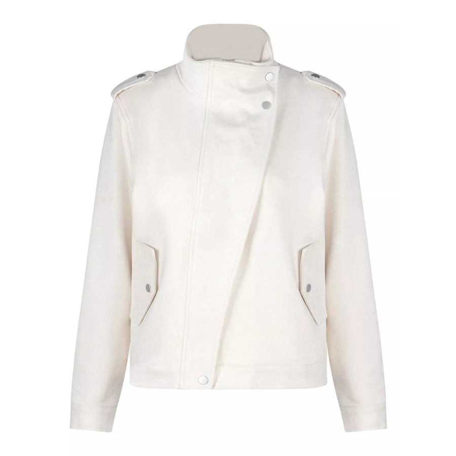 Asymmetric Zip-Up Moto-Style Jacket Apparel and Accessories