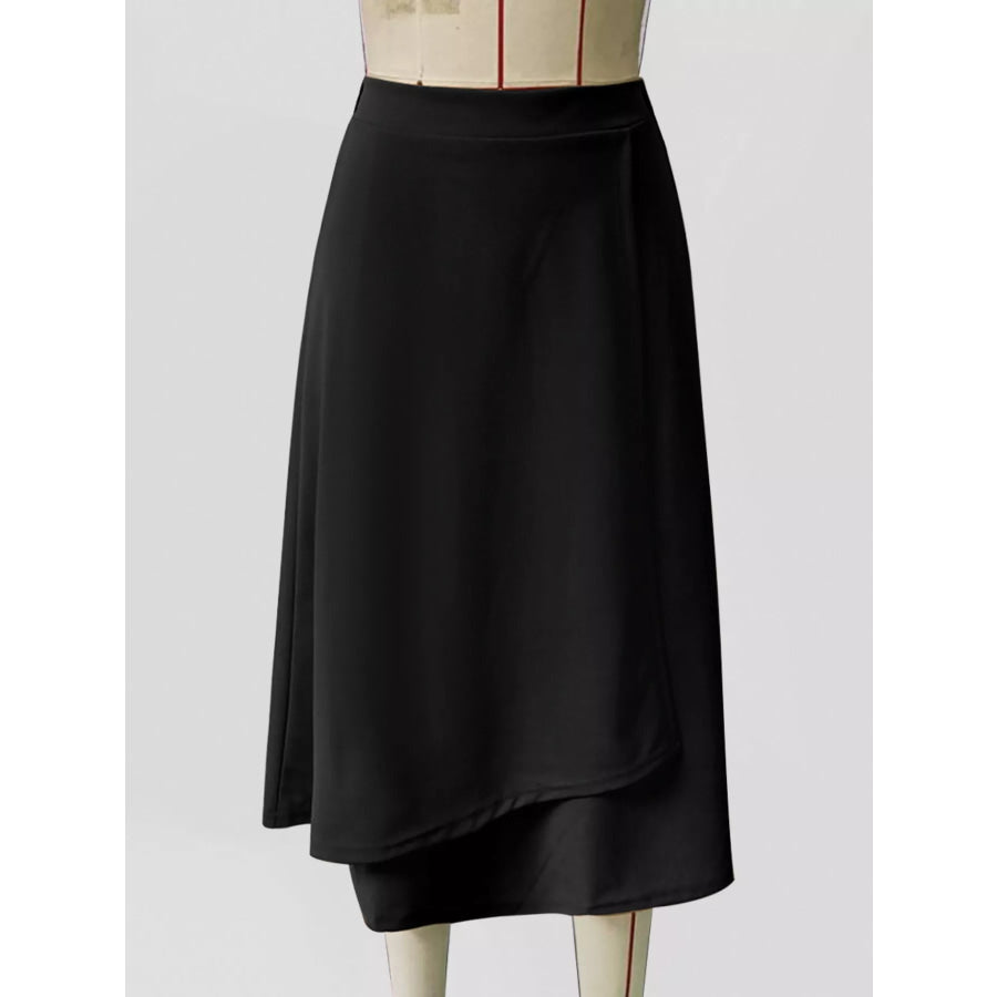 Asymmetrical Hem A-Line Skirt Apparel and Accessories