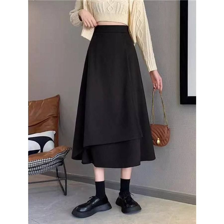 Asymmetrical Hem A-Line Skirt Apparel and Accessories