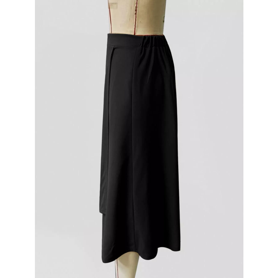Asymmetrical Hem A-Line Skirt Apparel and Accessories