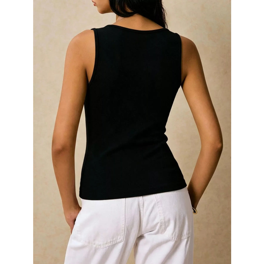 Asymmetrical Neck Tank Top Apparel and Accessories