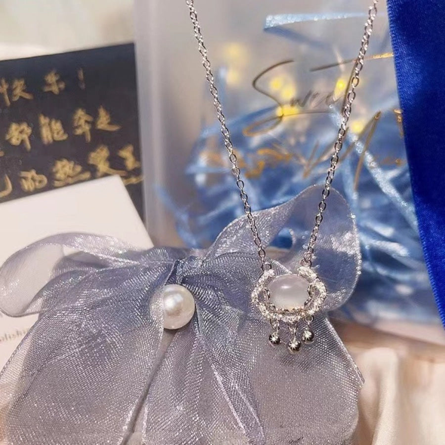 Auspicious Lock Pendant Necklace Silver / One Size Apparel and Accessories