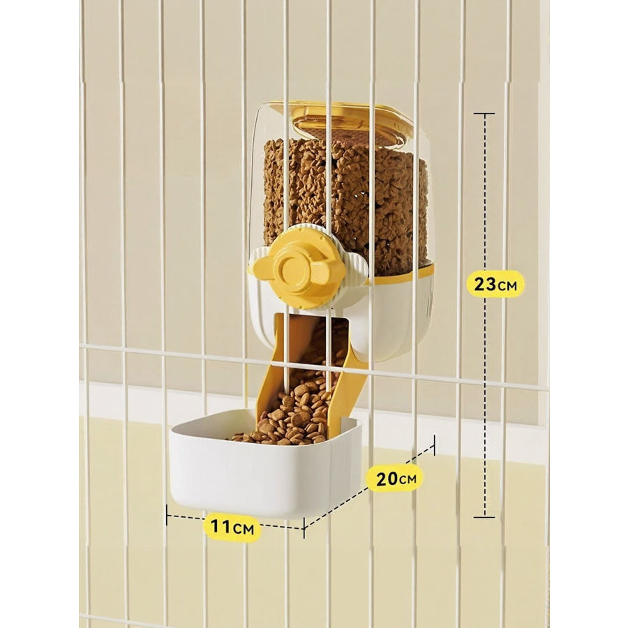 Automatic Pet Feeder & Waterer Yellow Feeding 1100ml / One Size Apparel and Accessories