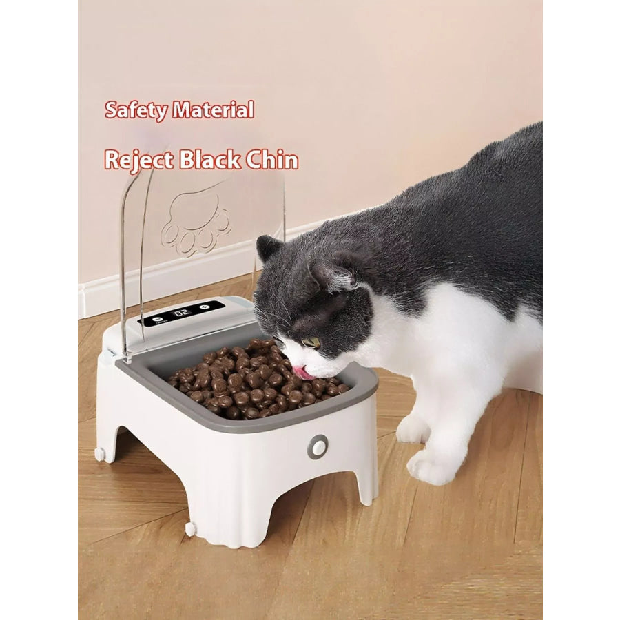 Automatic Pet Feeder with Elevated Bowl Gray / One Size Apparel and Accessories