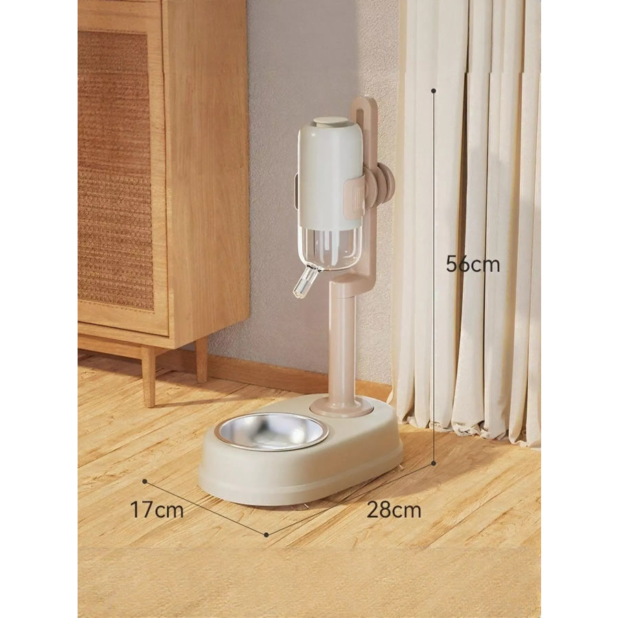 Automatic Pet Food and Water Dispenser Bowl Beige 1 Bowl / One Size Apparel and Accessories