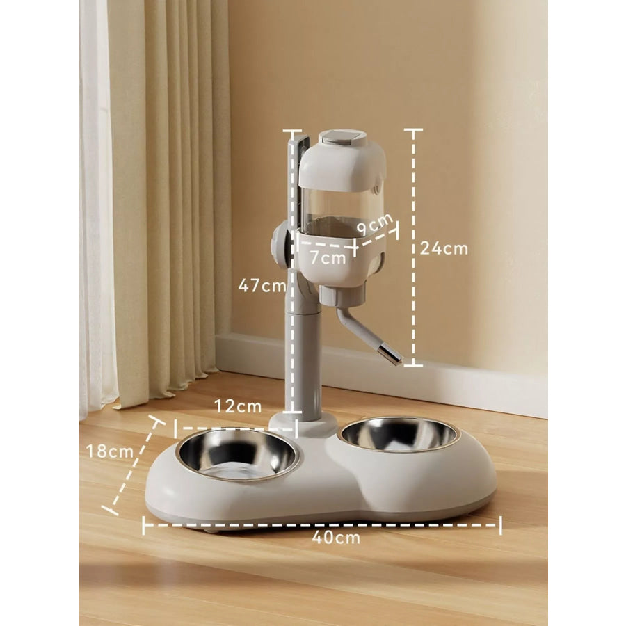 Automatic Pet Food and Water Dispenser Bowl Mocha 2 Bowls / One Size Apparel and Accessories