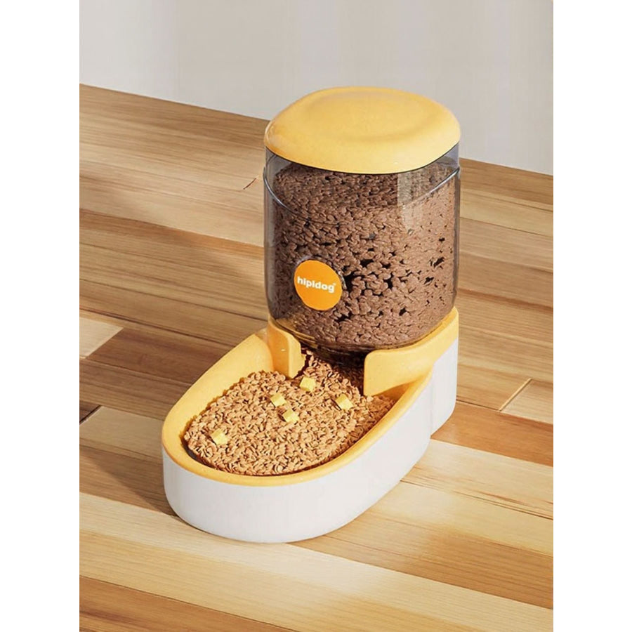 Automatic Pet Food and Water Dispenser Set Pastel Yellow Feeding(4L) / One Size Apparel and Accessories