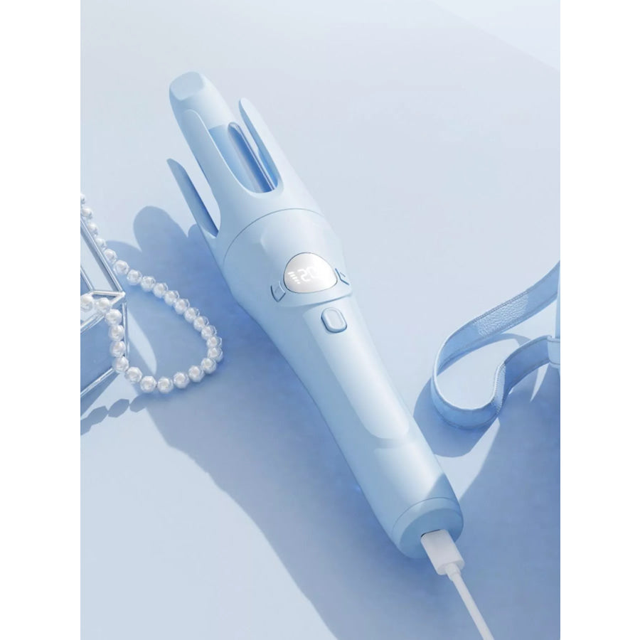 Automatic Rotating Ceramic Curling Iron Light Blue / One Size Apparel and Accessories
