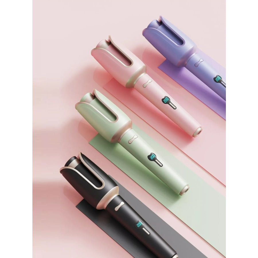Automatic Rotating Ceramic Hair Curling Iron Blush Pink / European plug Apparel and Accessories