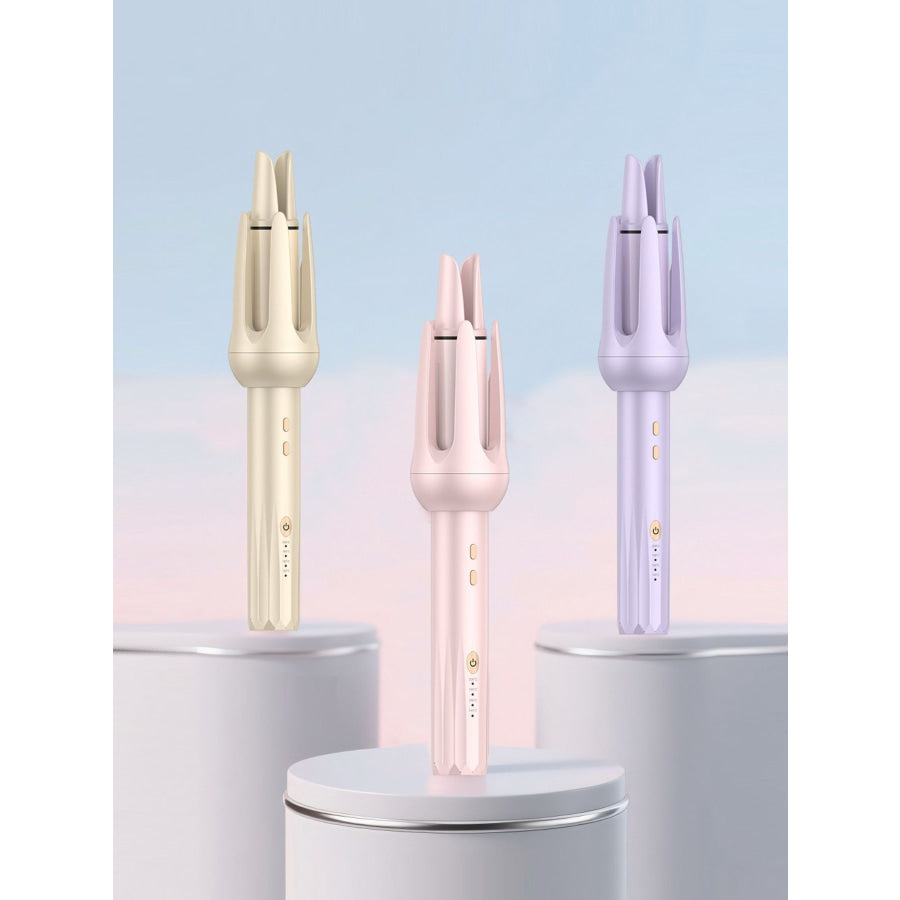 Automatic Rotating Ceramic Hair Curling Iron Lavender Purple / European plug Apparel and Accessories