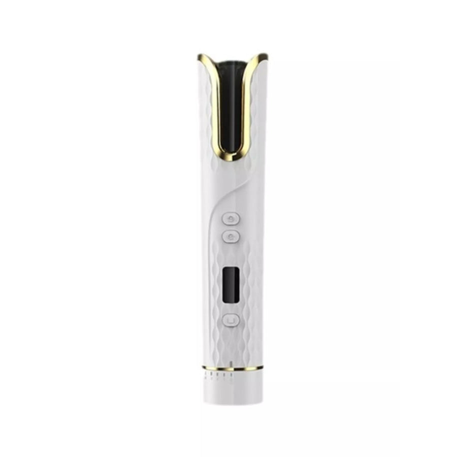 Automatic Rotating Ceramic Hair Curling Iron White / One Size Apparel and Accessories
