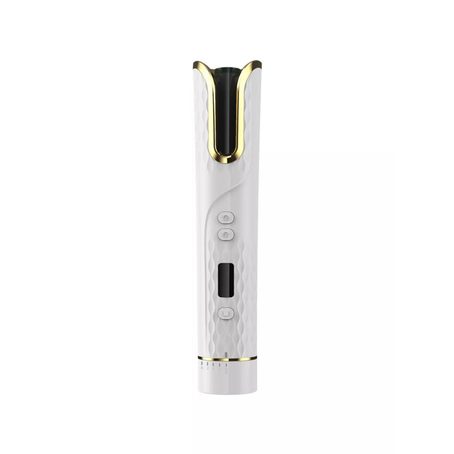 Automatic Rotating Ceramic Hair Curling Iron White / One Size Apparel and Accessories