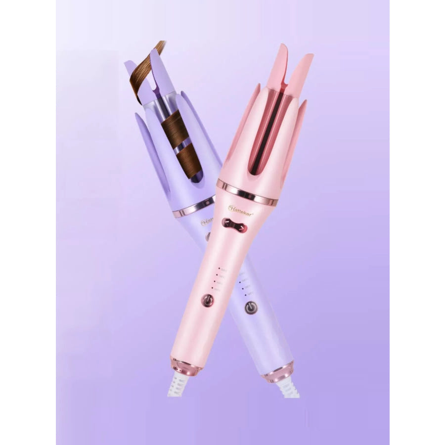 Automatic Rotating Hair Curling Iron Blush Pink / European plug Apparel and Accessories