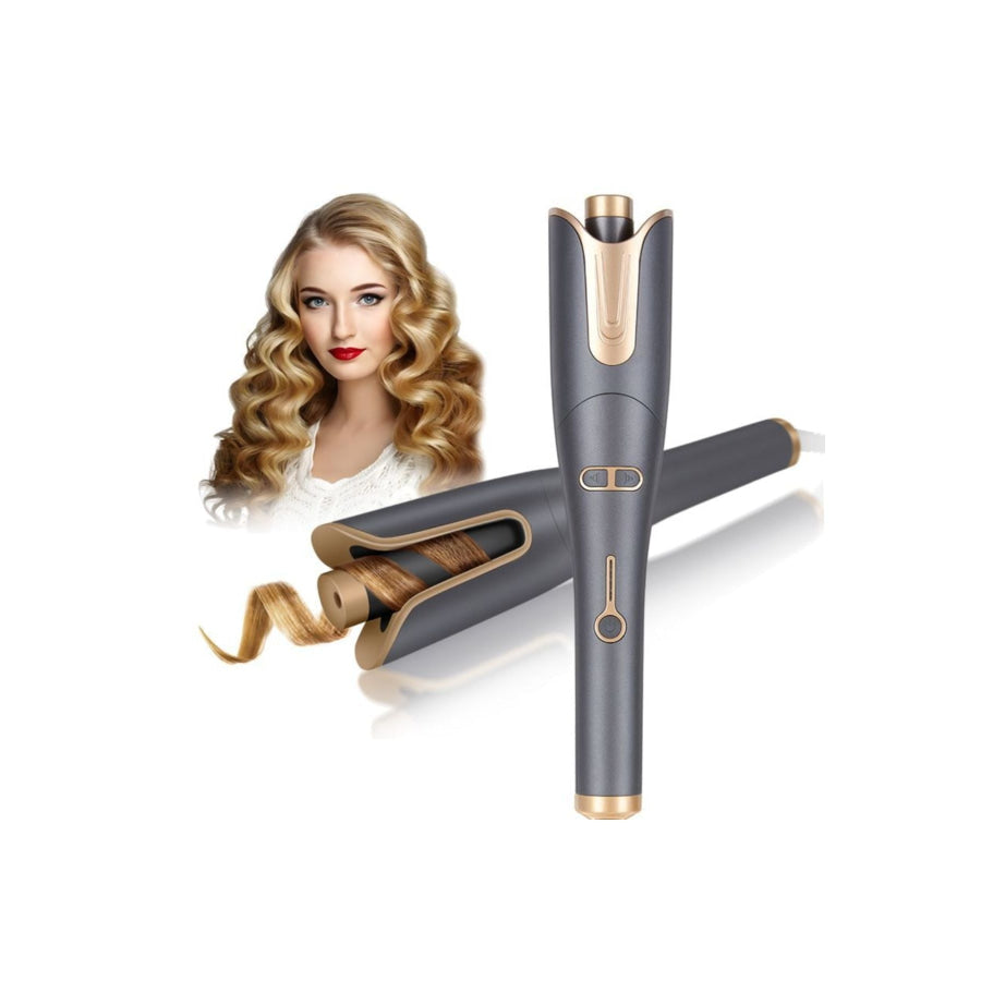 Automatic Rotating Hair Curling Iron Gray / European plug Apparel and Accessories