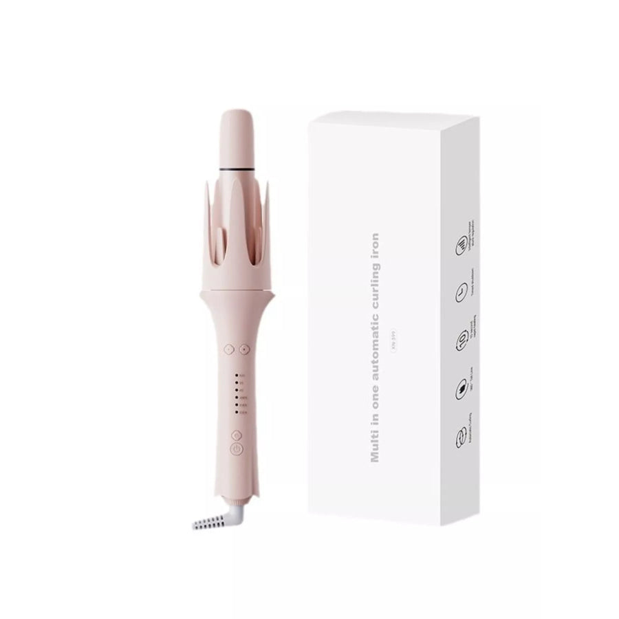 Automatic Rotating Hair Curling Iron Watermelon pink / European plug Apparel and Accessories